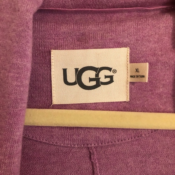 UGG Australia Women's Nora Knit Lounge Wrap Cardigan size XL Orchid lilac knit - Picture 7 of 10
